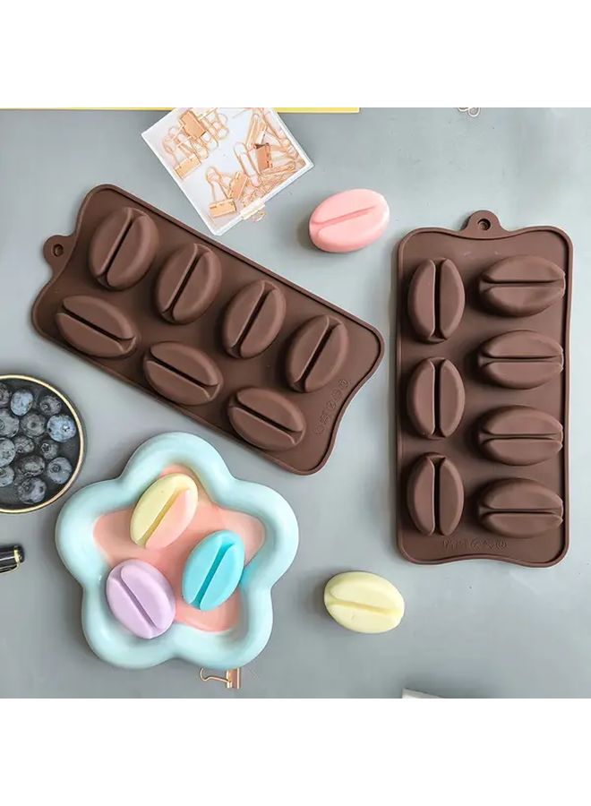 7 Piece Set Coffee Bean Chocolate Mold Food Grade Heat Resistant Baking Mold - Image 4